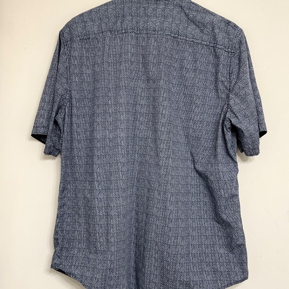 Rock & Republic Men's Short Sleeve Casual Button Down Shirt Blue Size L - Picture 2 of 8